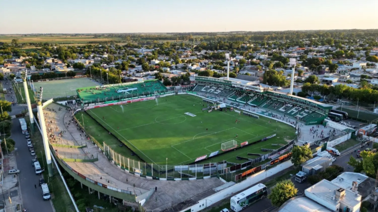 vista aerea cancha Sarmiento Junín