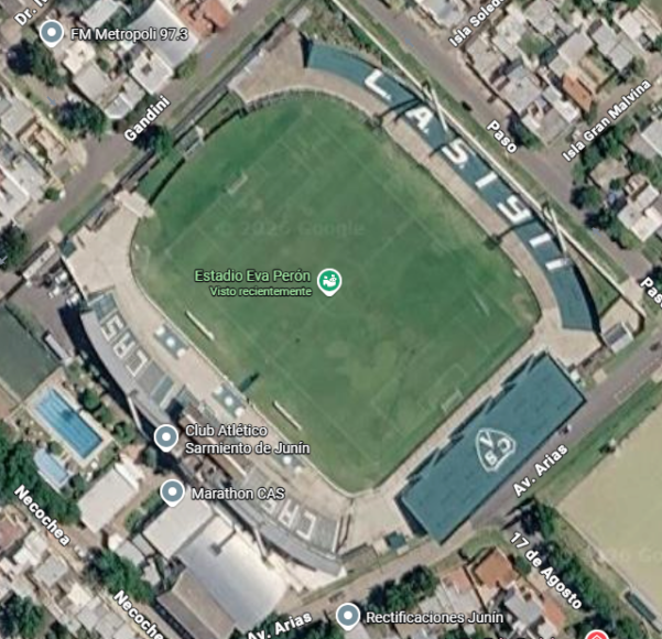 estadio Sarmiento Junín Google maps