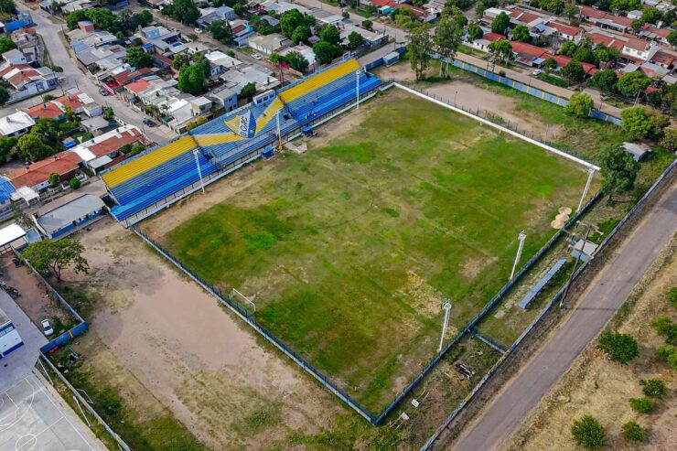 vista aerea cancha Don Orione Barranqueras