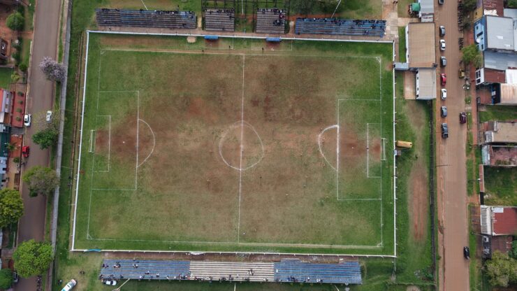 Liga Santotomeña de Futbol vista aerea cancha Liga Santotomeña de Futbol