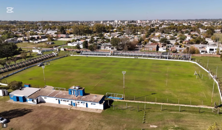 vista aerea cancha San Martín 9 de Julio