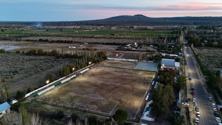 Rincón del Atuel cancha Rincón del Atuel vista desde el aire