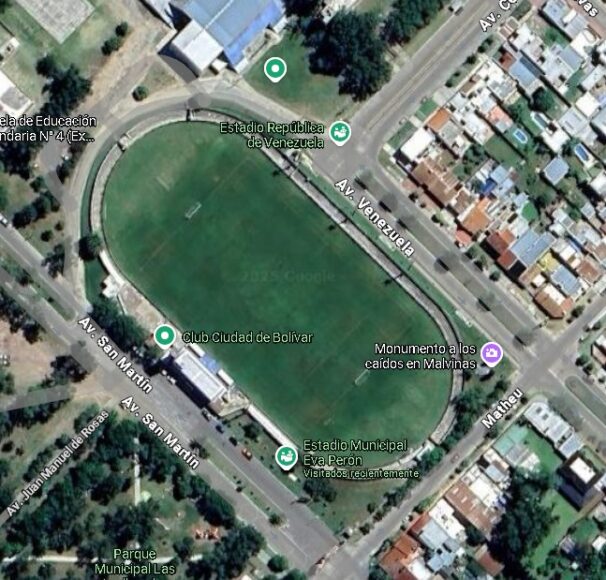 Estadio Municipal Eva Perón google maps